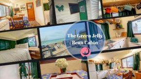The Green Jelly Bean Cabin...On The Beach!